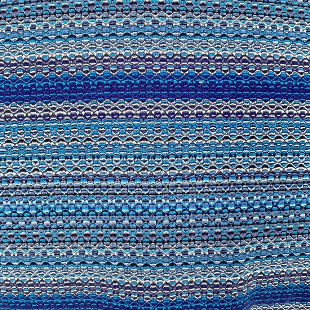 Robert Graham Short Sleeve Knit Crew Neck OSWALD Royal Navy Geometric Stripe  M